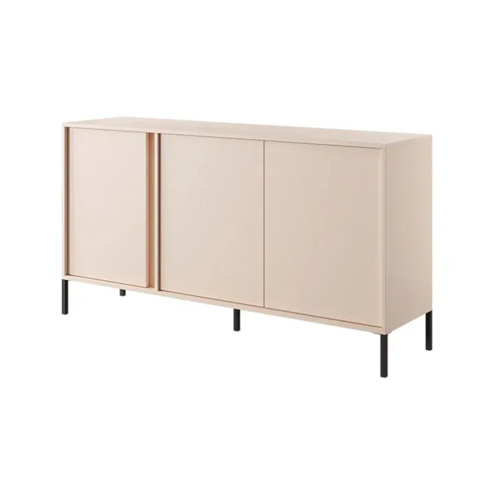 Madia 153x82h cm 3 ante moderna beige Melly