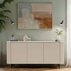 Madia 180x82h cm 3 ante moderna beige cashmere Lucrezia