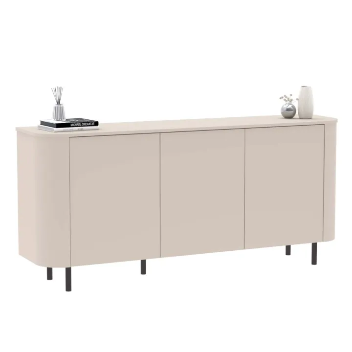 Madia 180x82h cm 3 ante moderna beige cashmere Lucrezia