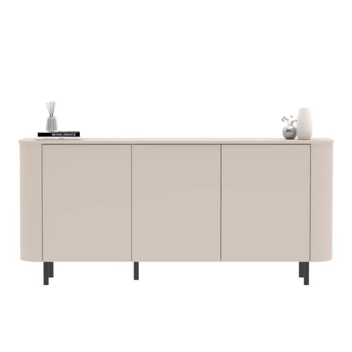 Madia 180x82h cm 3 ante moderna beige cashmere Lucrezia