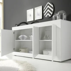 Madia 160x86h cm 3 ante moderna bianco lucido Eternity