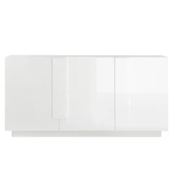 Madia 182x90h cm 3 ante moderna bianco laccato lucido Alvarez