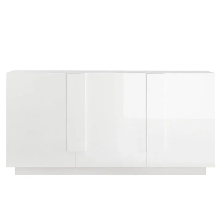 Madia 182x90h cm 3 ante moderna bianco laccato lucido Alvarez