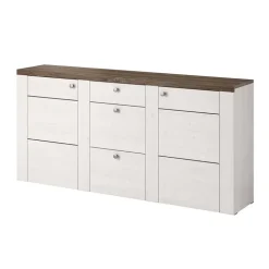 Madia 176x85h cm 2 ante moderna bianco frassinato rovere Paloma 2