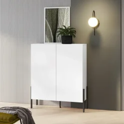 Madia 110x135h cm 2 ante moderna bianco Simple