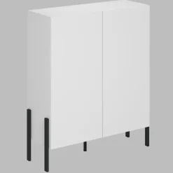Madia 110x135h cm 2 ante moderna bianco Simple