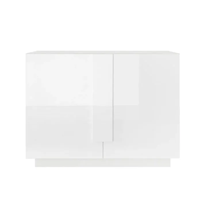 Madia 120x90h cm 2 ante moderna bianco laccato lucido Alvarez