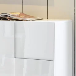 Madia 181x84h cm 3 ante moderna bianco laccato lucido Obsession