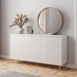 Madia 154x78h cm 3 ante moderna bianco Celestia