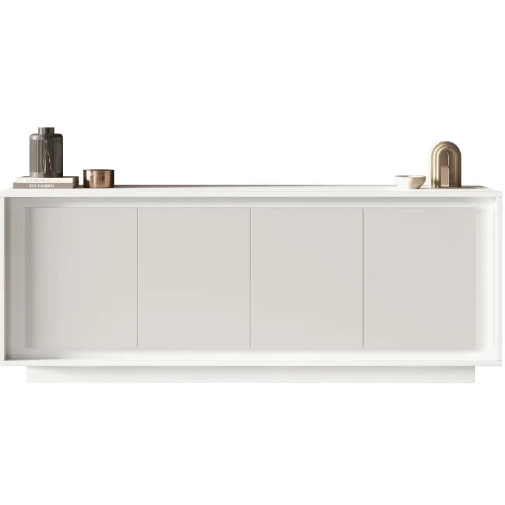Madia 207x80h cm 4 ante moderna bianco opaco Deluxe