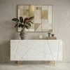 Madia 160x76h cm 3 ante moderna bianco lucido Kalmar