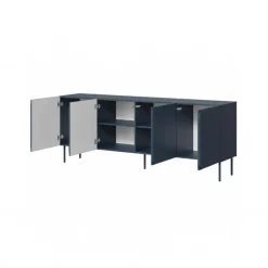 Madia 200x76h cm 4 ante moderna blu navy Maya