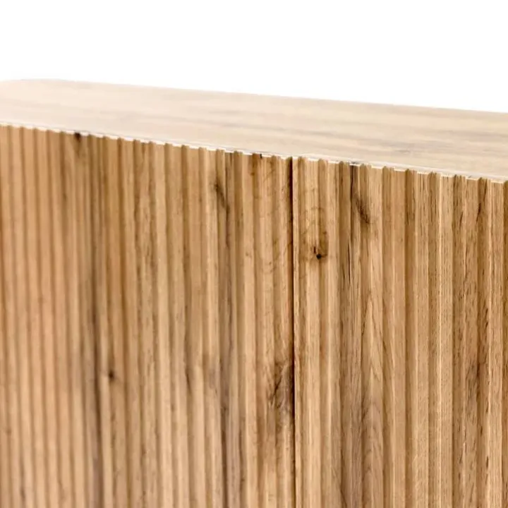 Madia 201x82h cm 4 ante moderna cannettato quercia Essence