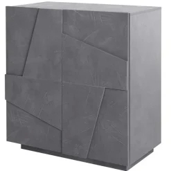 Madia 81x86h cm 2 ante moderna decorate ossido Zenzero Gihome®