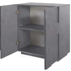 Madia 81x86h cm 2 ante moderna decorate ossido Zenzero Gihome®