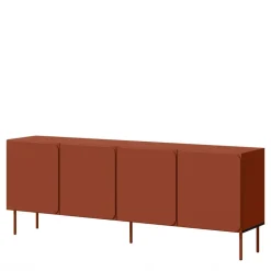 Madia 200x76h cm 4 ante moderna rosso mattone Maya