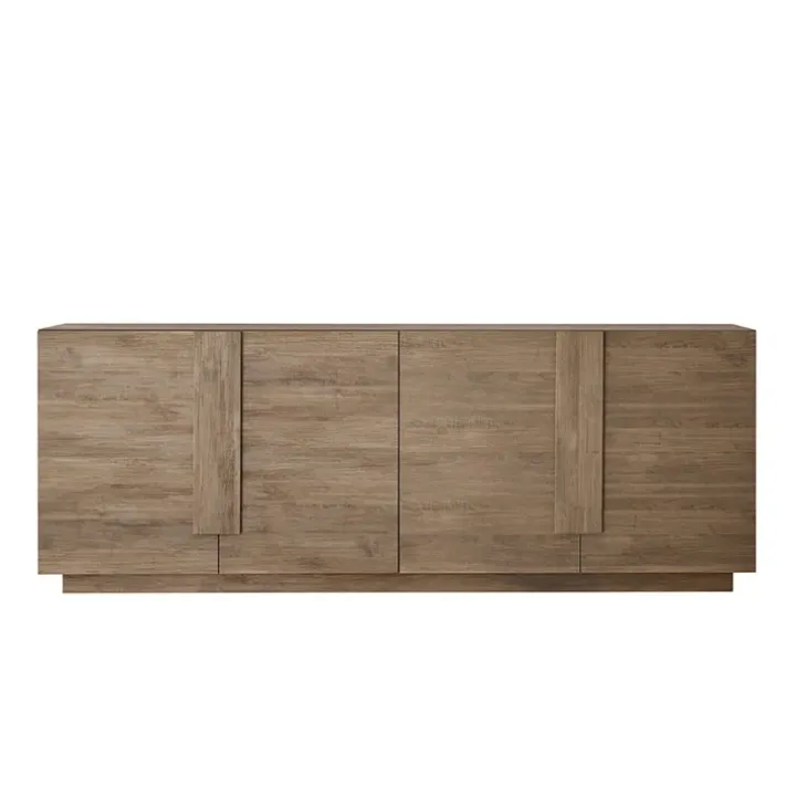 Madia 241x90h cm 4 ante moderna rovere scuro Alvarez