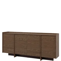 Madia 200x90h cm 4 ante moderna rovere scuro Girone