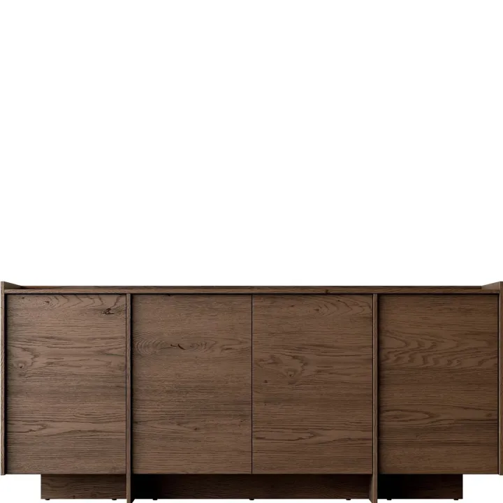Madia 200x90h cm 4 ante moderna rovere scuro Girone