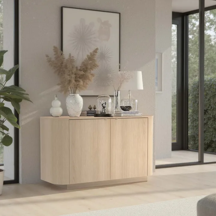 Madia 130x76h cm 2 ante moderna rovere Alba