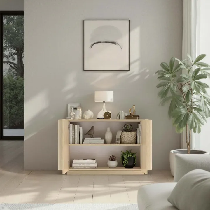 Madia 130x76h cm 2 ante moderna rovere Alba