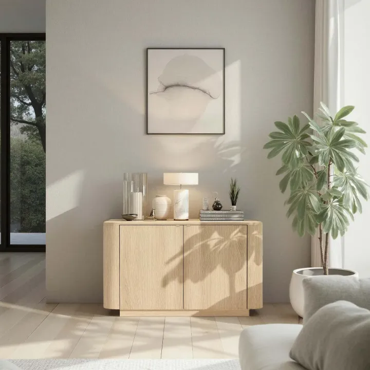 Madia 130x76h cm 2 ante moderna rovere Alba