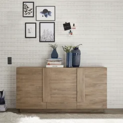 Madia 182x90h cm 3 ante moderna rovere scuro Alvarez