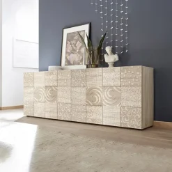 Madia 241x84h cm 4 ante moderna rovere samoa Paradise