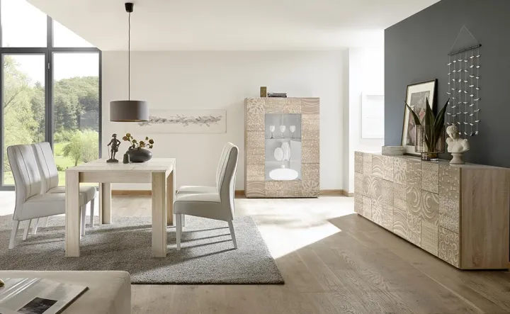 Madia 241x84h cm 4 ante moderna rovere samoa Paradise