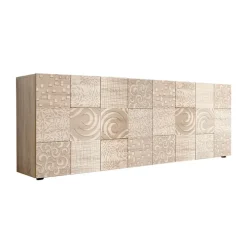 Madia 241x84h cm 4 ante moderna rovere samoa Paradise