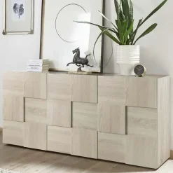 Madia 181x84h cm 3 ante moderna soggiorno rovere samoa Obsession