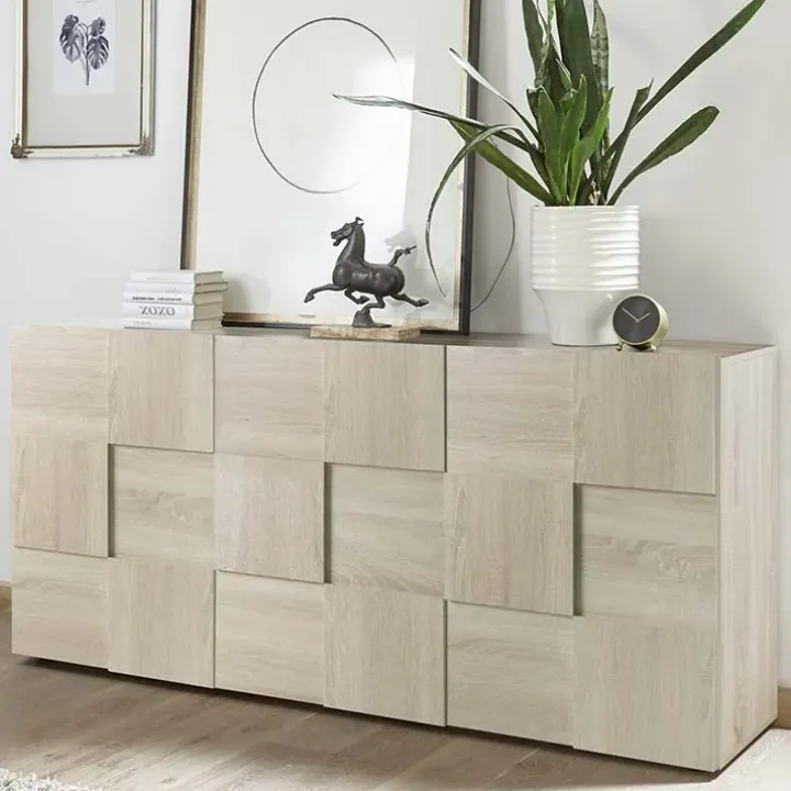 Madia 181x84h cm 3 ante moderna soggiorno rovere samoa Obsession