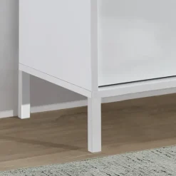 Madia 176x85h cm 4 ante moderna soggiorno bianco lucido Salerno