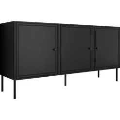 Madia 151x75h cm 3 ante nero opaco Stark