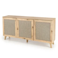 Madia 160x85h cm 3 ante 3 ripiani moderna rovere Sombra