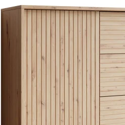 Madia 180x84h cm 2 ante rustica design cannettato rovere Branch
