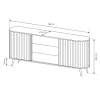 Madia 196x82h cm 2 ante scorrevoli 3 cassetti soggiorno rovere Groove