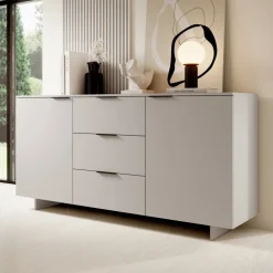 Madia 180x90h cm 2 ante soggiorno beige cashmere Stone