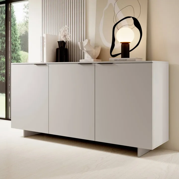 Madia 180x90h cm 3 ante soggiorno beige cashmere Stone