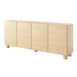Madia 200x80h cm 4 ante soggiorno rovere chiaro Mellow
