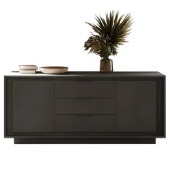 Madia 180x80h cm 3 cassetti 2 ante moderna antracite Deluxe