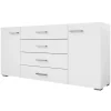 Madia 156x74h cm 4 cassetti design moderno bianco Pastello
