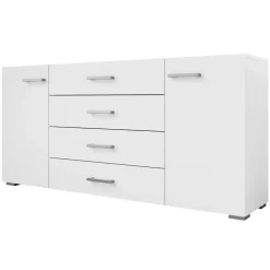 Madia 156x74h cm 4 cassetti design moderno bianco Pastello