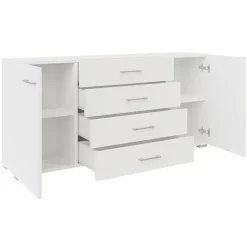 Madia 156x74h cm 4 cassetti design moderno bianco Pastello