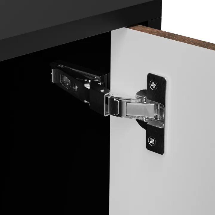 Madia 120x81h cm 3 cassetti moderna noce nero Wild