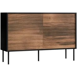 Madia 120x81h cm 3 cassetti moderna noce nero Wild
