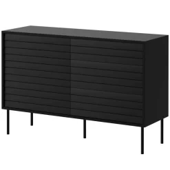 Madia 120x81h cm 3 cassetti moderna nero Wild