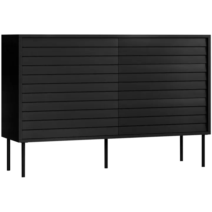 Madia 120x81h cm 3 cassetti moderna nero Wild