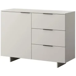 Madia 120x90h cm 3 cassetti soggiorno beige cashmere Stone