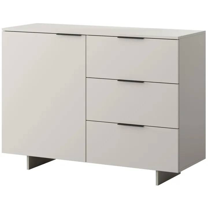Madia 120x90h cm 3 cassetti soggiorno beige cashmere Stone